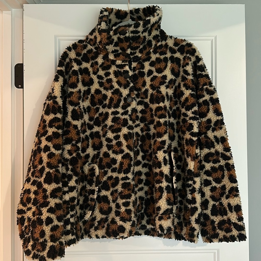 J. Crew Leopard Vintage Fleece
